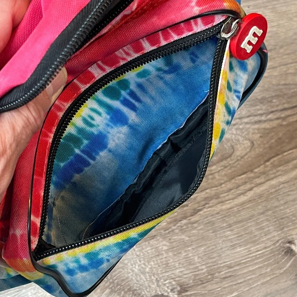 M&M's Fanny Pack Belt Bag Tie Dye 3‎ Pockets Adjustable Strap Waist Pack